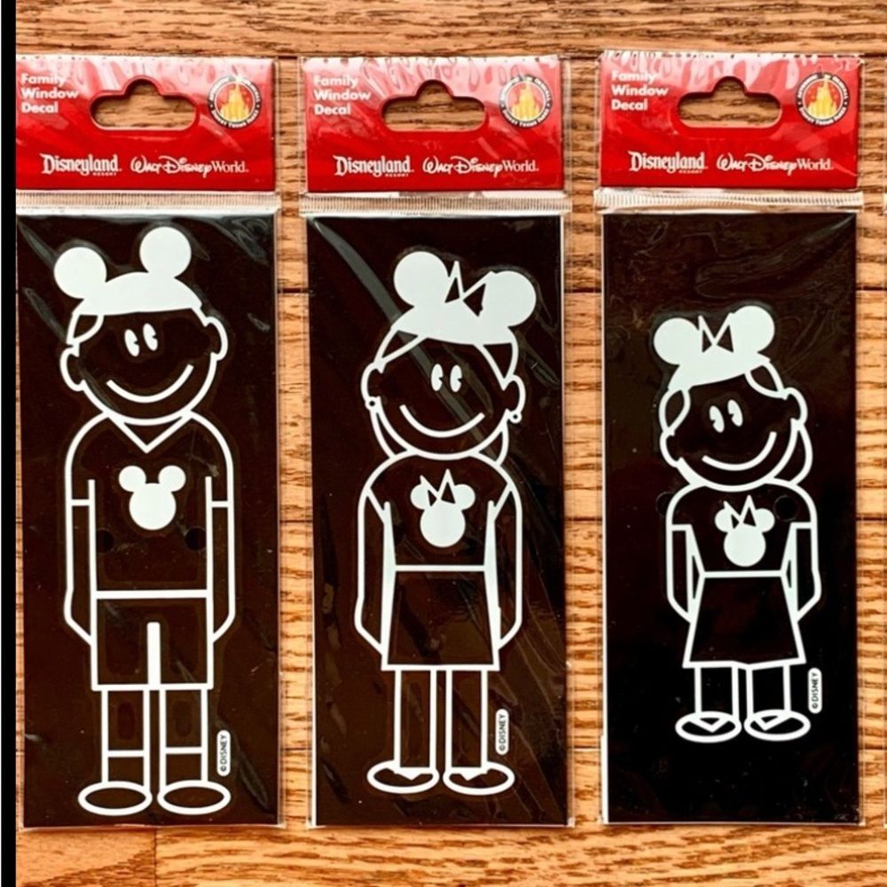 Disneyland/Walt Disney World Family Window Decals Dad, Mom, Girl MickeyEars